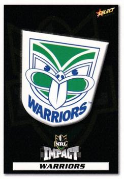 2001 Select Impact #139 New Zealand Warriors crest Front